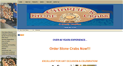 Desktop Screenshot of charliesstonecrabs.com
